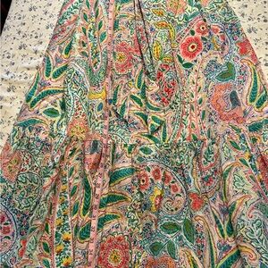 Talbots Colorful Paisley Maxi Skirt